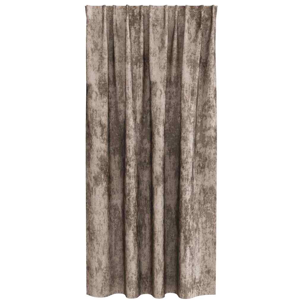 Bársonyfüggönyök 2 pcs Cappuccino 175 x 140 cm Bársony
