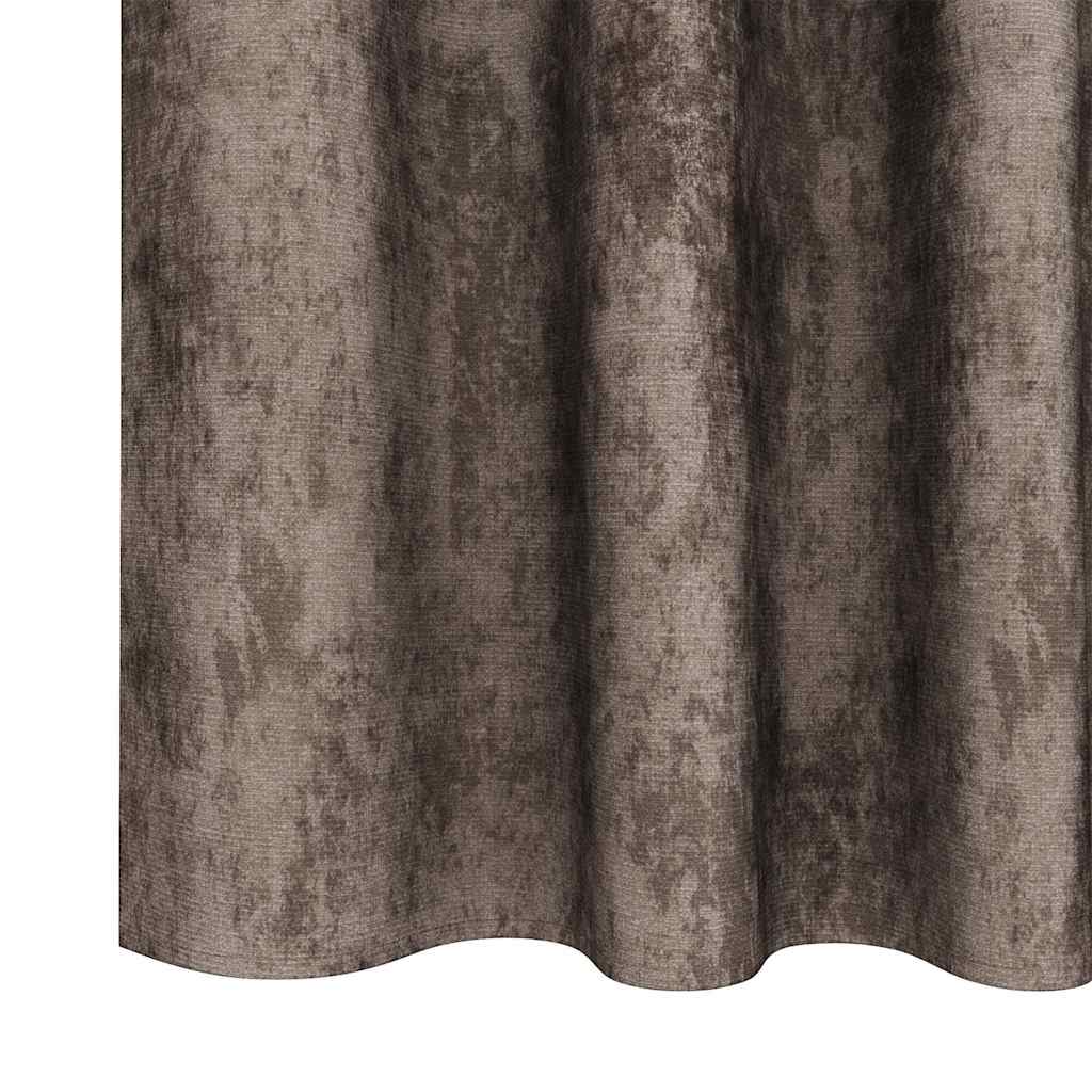 Bársonyfüggönyök 2 pcs Cappuccino 225 x 140 cm Bársony