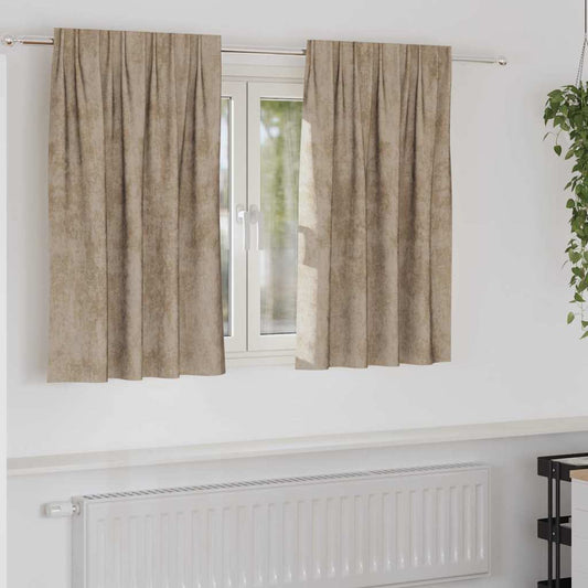 Bársonyfüggönyök 2 pcs pezsgőszín 140 x 140 cm Bársony