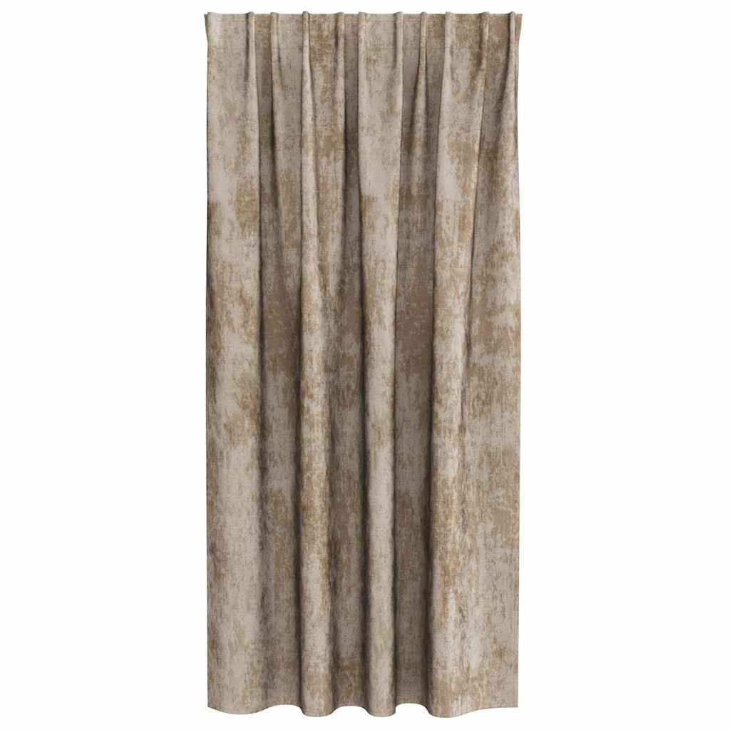 Bársonyfüggönyök 2 pcs pezsgőszín 175 x 140 cm Bársony