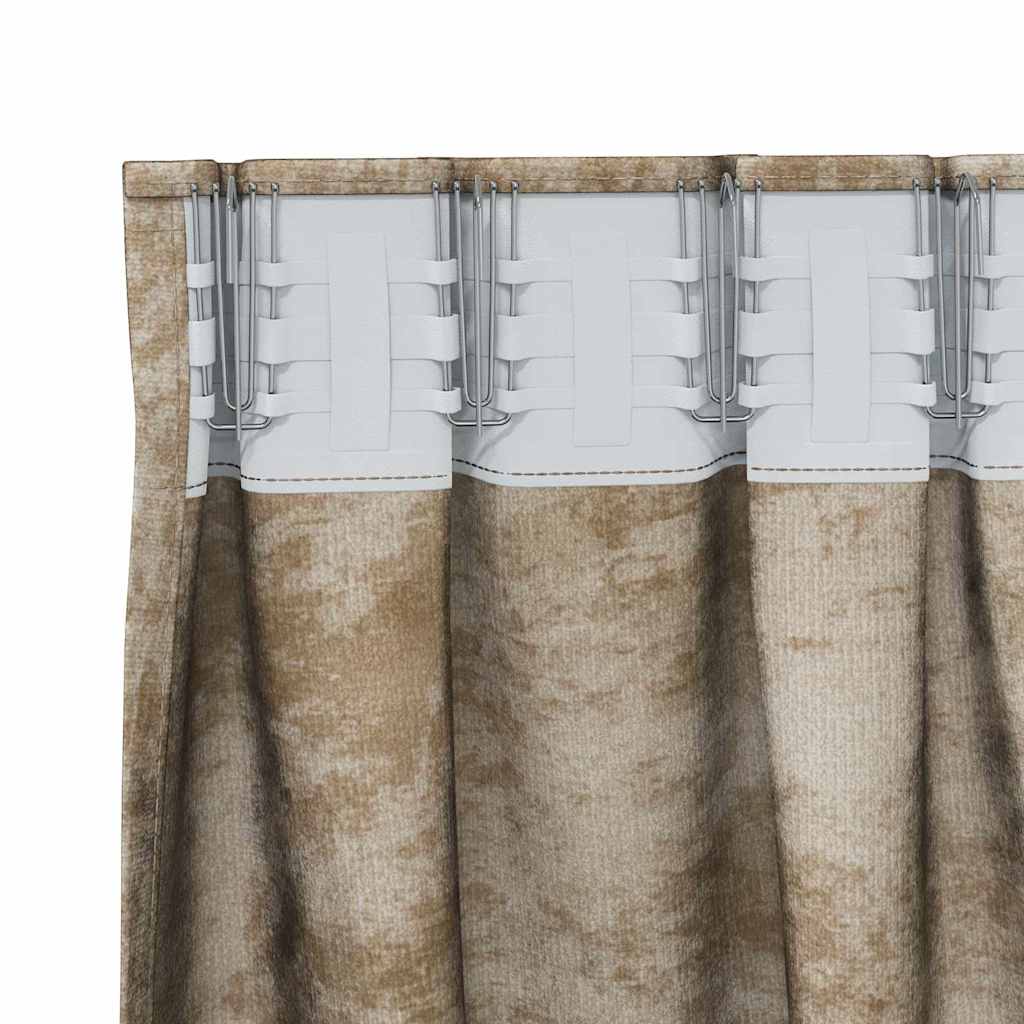 Bársonyfüggönyök 2 pcs pezsgőszín 245 x 140 cm Bársony