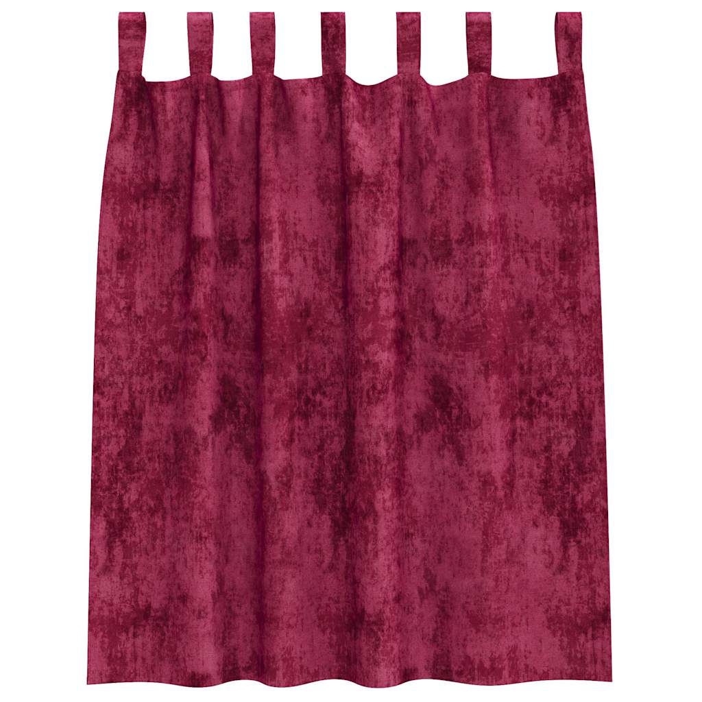 Bársonyfüggönyök függönyökkel 2 pcs Bordó 140 x 140 cm Bársony