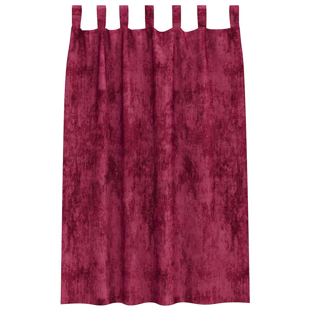 Bársonyfüggönyök függönyökkel 2 pcs bordó 175 x 140 cm Bársony
