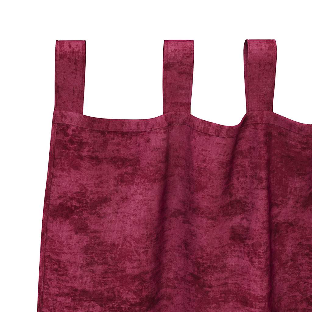 Bársonyfüggönyök függönyökkel 2 pcs bordó 260 x 140 cm Bársony