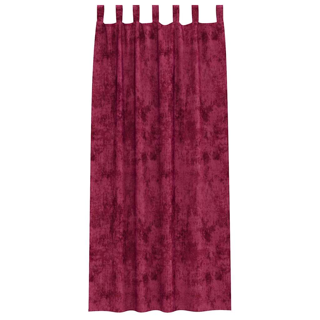 Bársonyfüggönyök függönyökkel 2 pcs bordó 260 x 140 cm Bársony