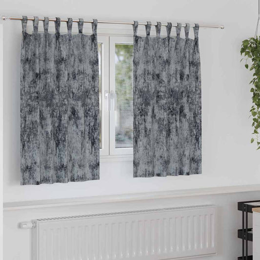 Bársonyfüggönyök 2 pcs Ezüst Szürke 140 x 140 cm Bársony