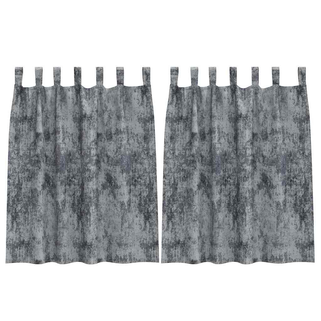 Bársonyfüggönyök 2 pcs Ezüst Szürke 140 x 140 cm Bársony