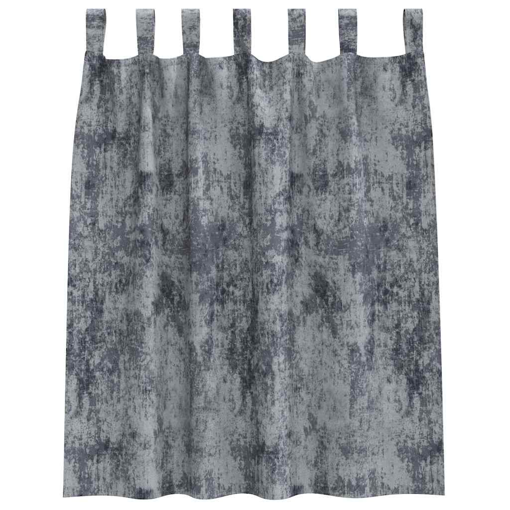 Bársonyfüggönyök 2 pcs Ezüst Szürke 140 x 140 cm Bársony