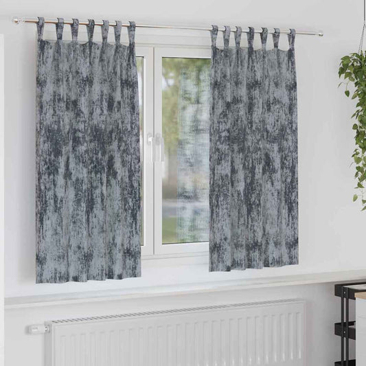 Bársonyfüggönyök 2 pcs Ezüst Szürke 175 x 140 cm Bársony