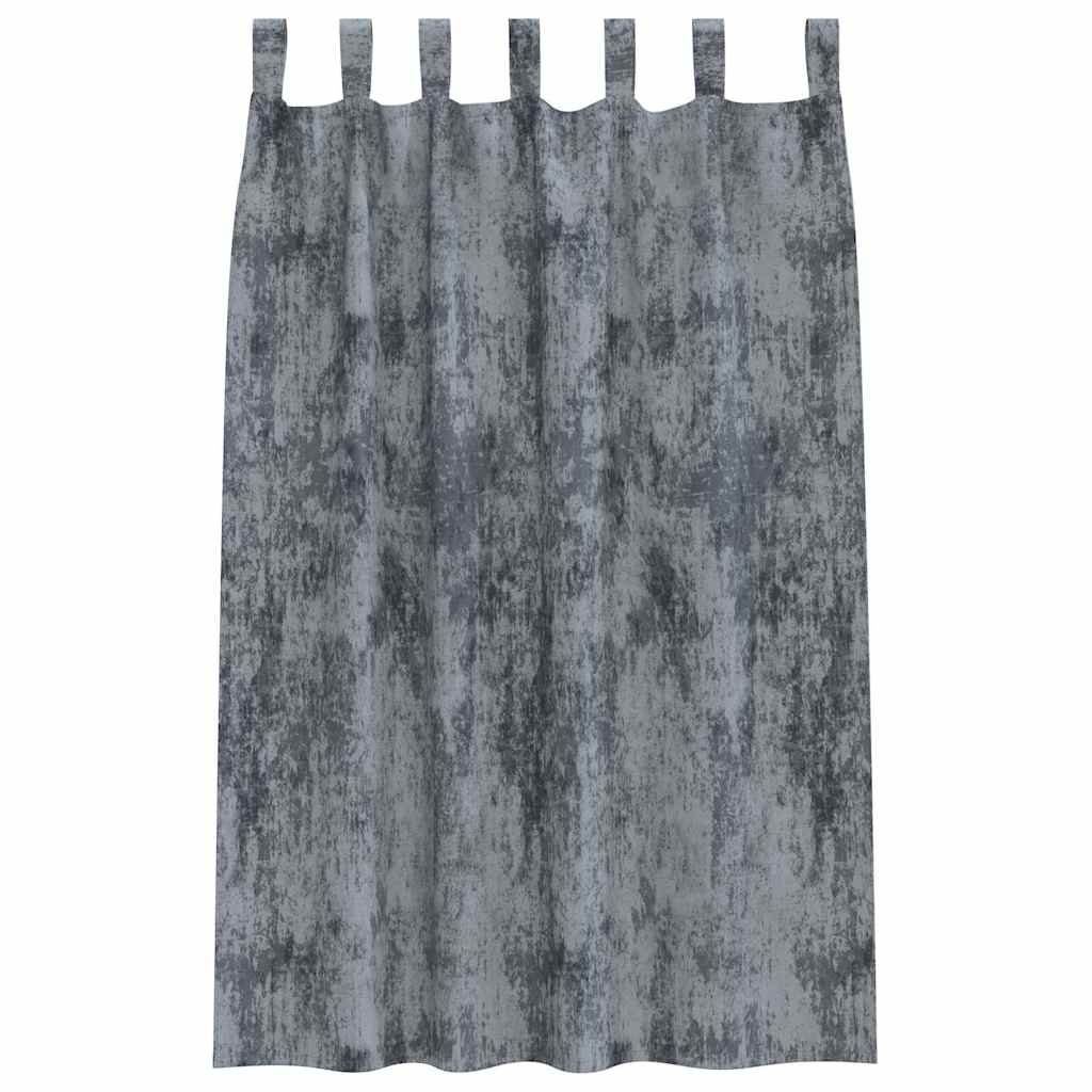 Bársonyfüggönyök 2 pcs Ezüst Szürke 175 x 140 cm Bársony