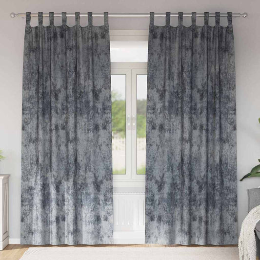 Bársonyfüggönyök 2 pcs Ezüst Szürke 245 x 140 cm Bársony