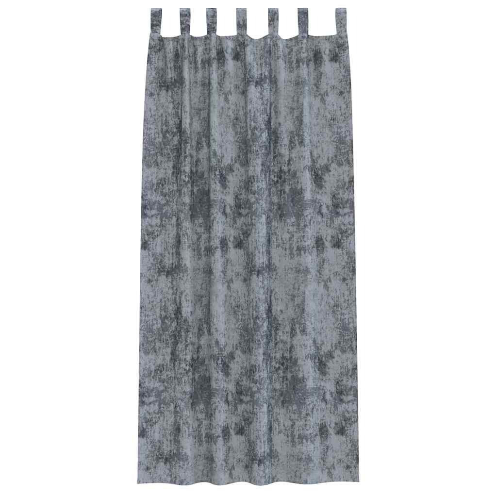 Bársonyfüggönyök 2 pcs Ezüst Szürke 260 x 140 cm Bársony