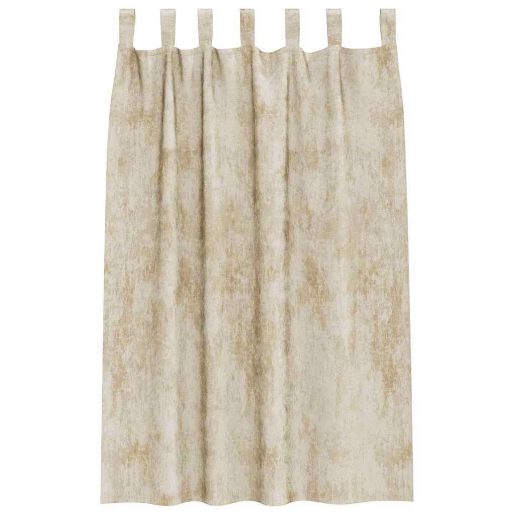 Bársonyfüggönyök függönyökkel 2 pcs Krém 175 x 140 cm Bársony