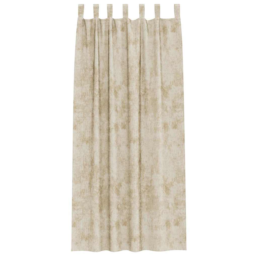 Bársonyfüggönyök függönyökkel 2 pcs Krém 225 x 140 cm Bársony