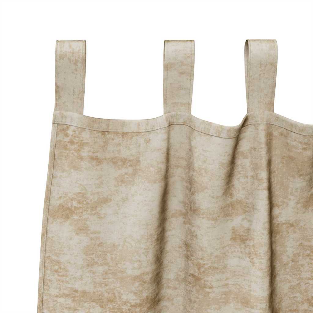 Bársonyfüggönyök függönyökkel 2 pcs Krém 260 x 140 cm Bársony