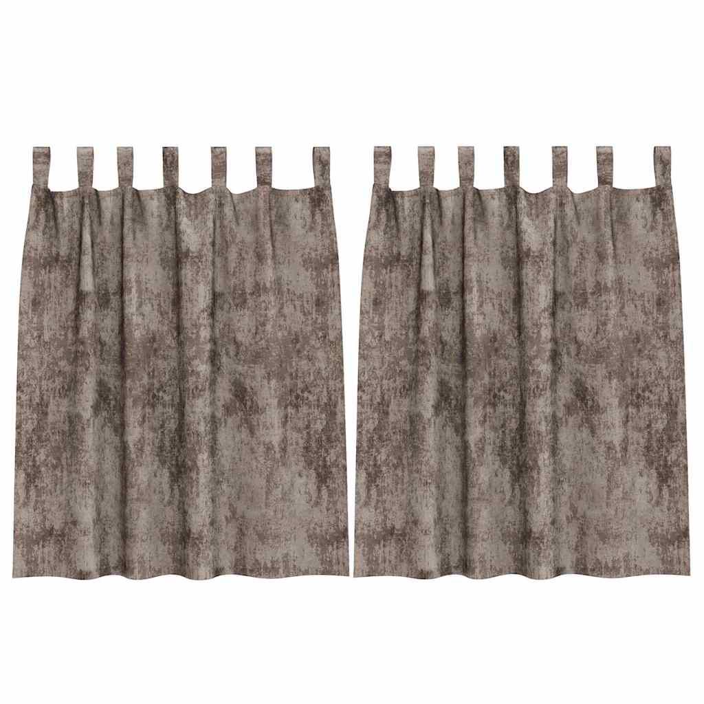 Bársonyfüggönyök 2 pcs Cappuccino 140 x 140 cm Bársony