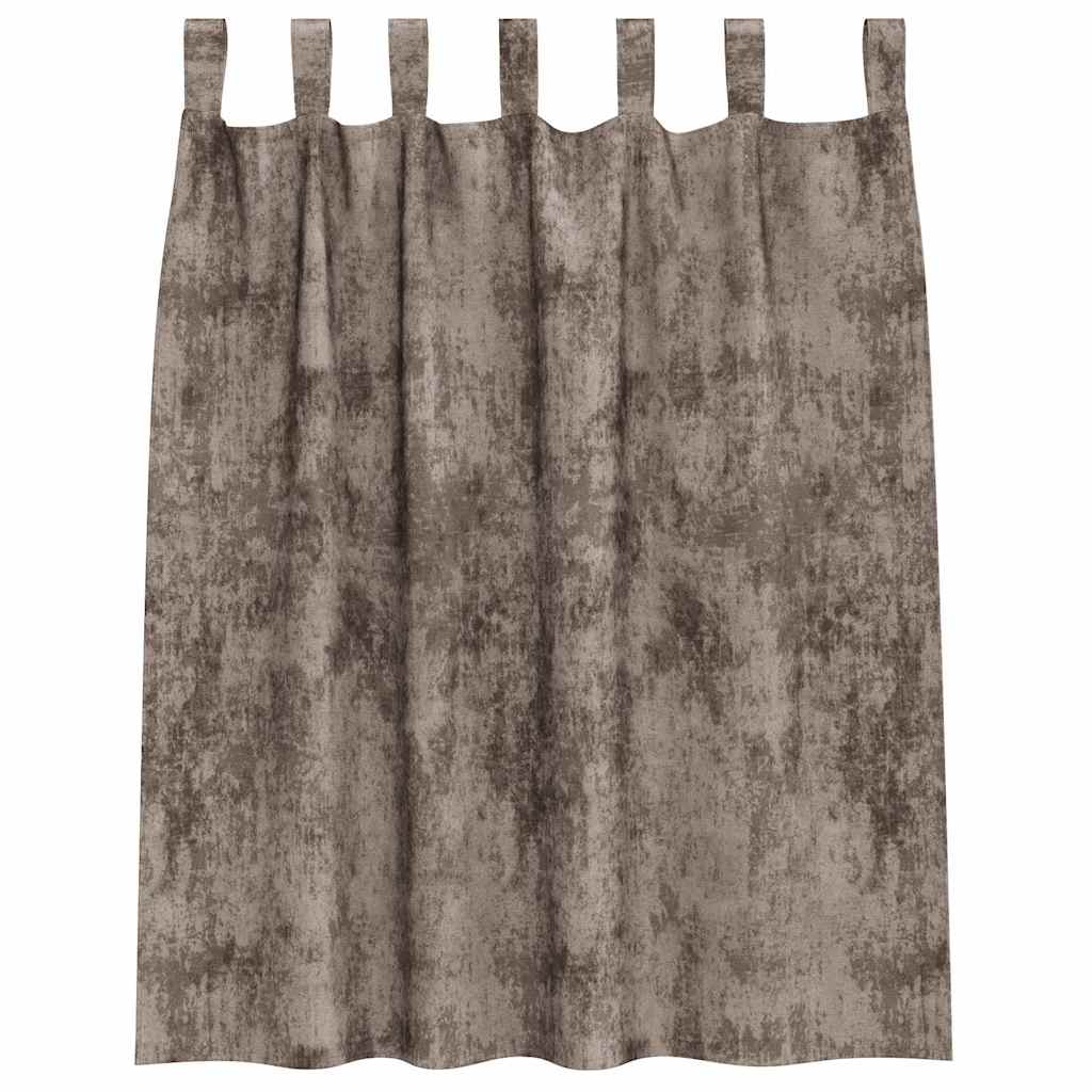 Bársonyfüggönyök 2 pcs Cappuccino 140 x 140 cm Bársony