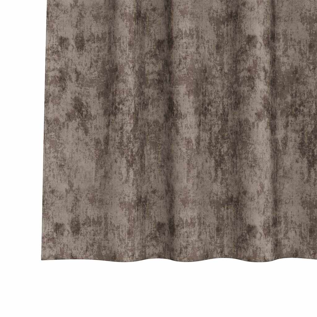 Bársonyfüggönyök 2 pcs Cappuccino 175 x 140 cm Bársony