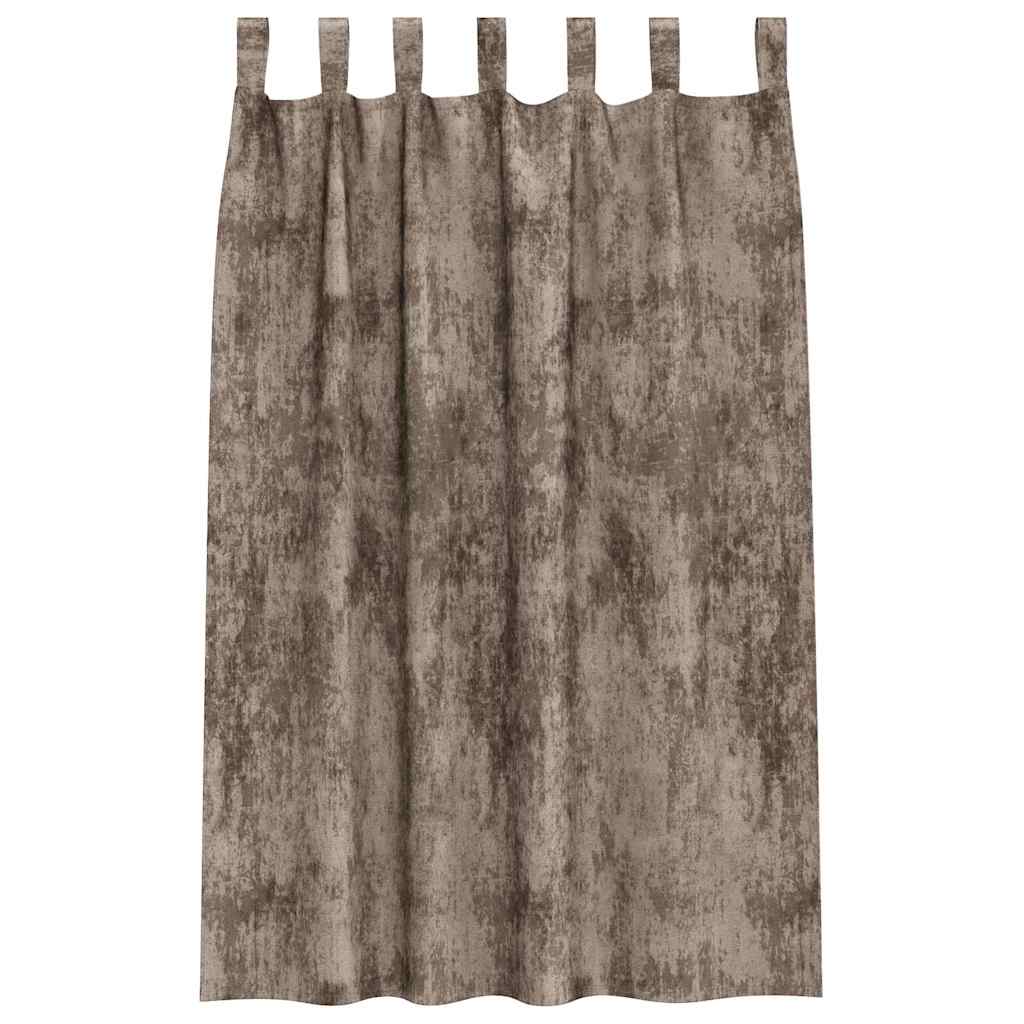Bársonyfüggönyök 2 pcs Cappuccino 175 x 140 cm Bársony