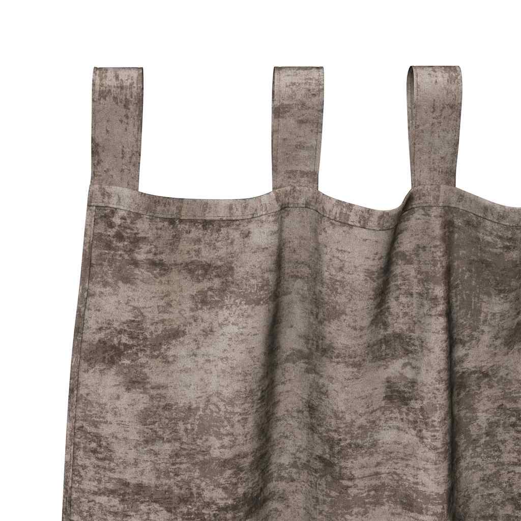Bársonyfüggönyök 2 pcs Cappuccino 225 x 140 cm Bársony