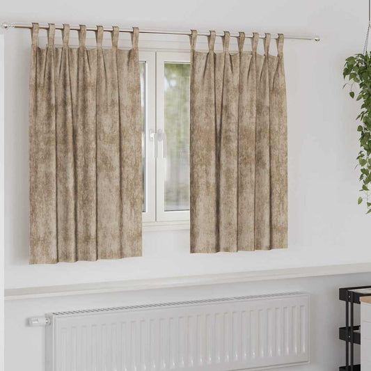 Bársonyfüggönyök 2 pcs pezsgőszín 140 x 140 cm Bársony