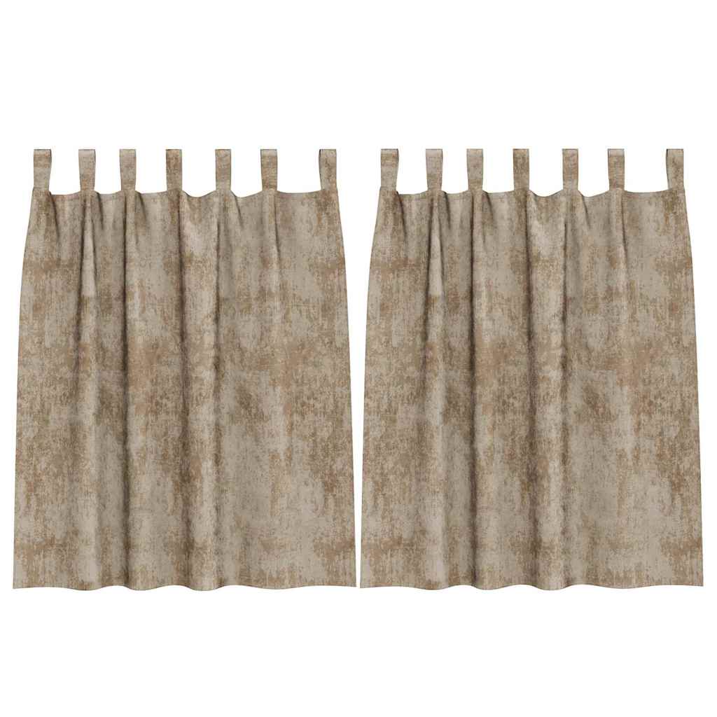 Bársonyfüggönyök 2 pcs pezsgőszín 140 x 140 cm Bársony