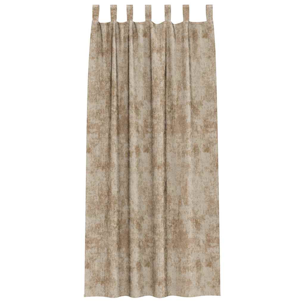 Bársonyfüggönyök 2 pcs pezsgőszín 245 x 140 cm Bársony