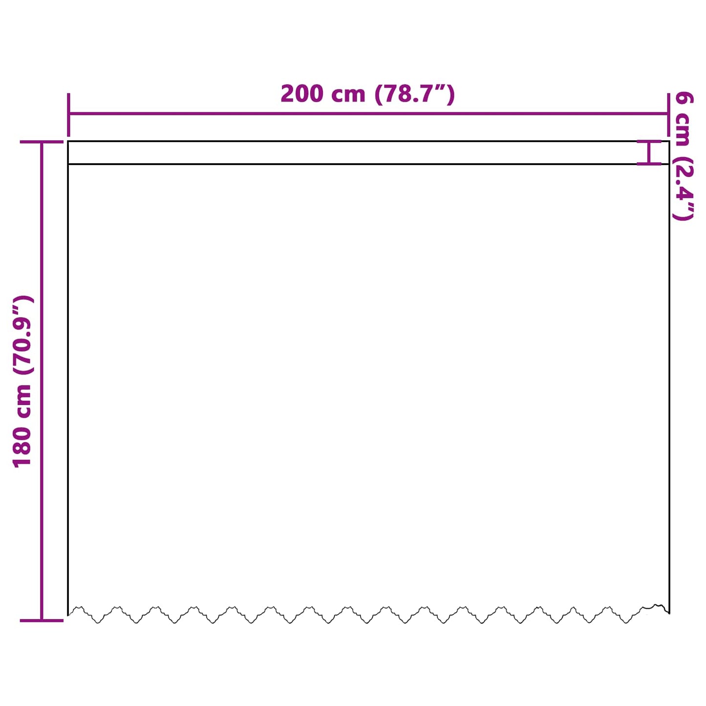 Csipkés Függöny függönyökkel Fehér 180 x 200 cm Poliészter