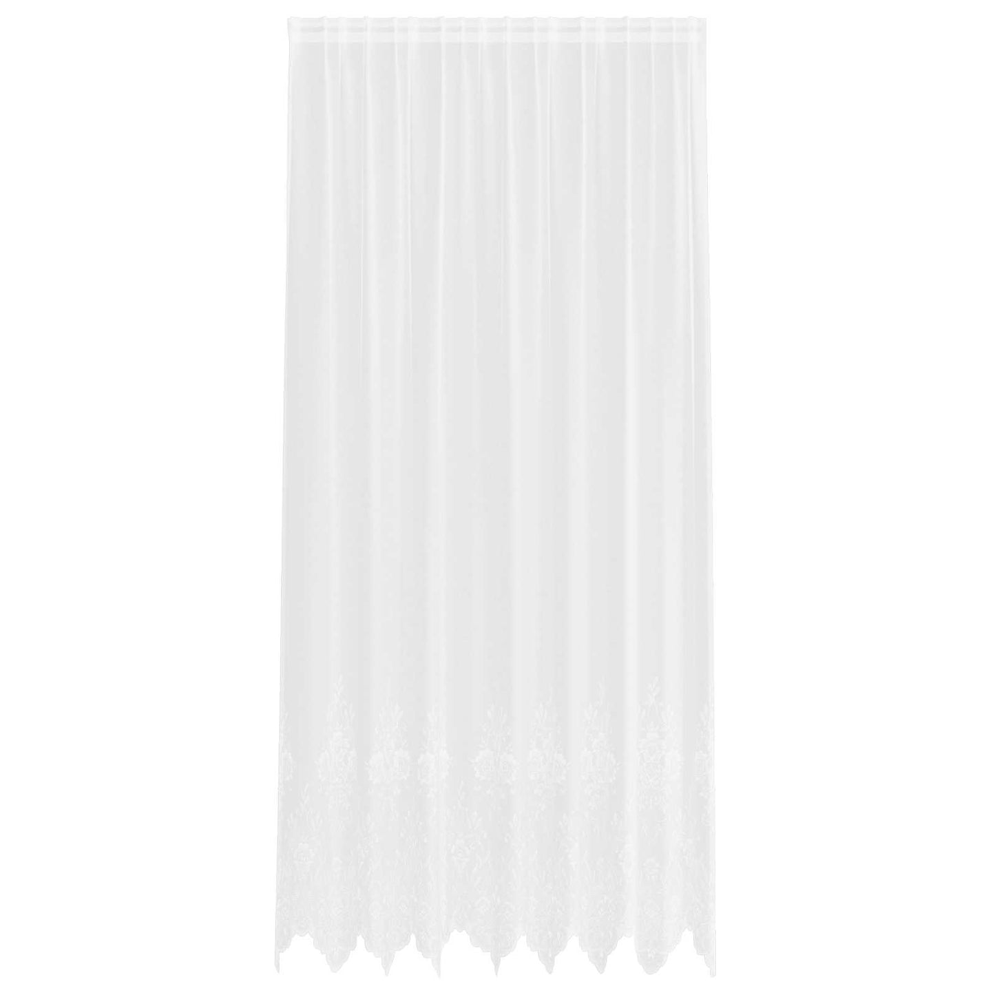 Csipkés Függöny függönyökkel Fehér 280 x 200 cm Poliészter