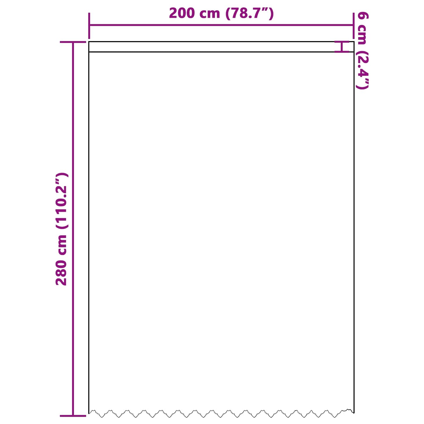 Csipkés Függöny függönyökkel Fehér 280 x 200 cm Poliészter