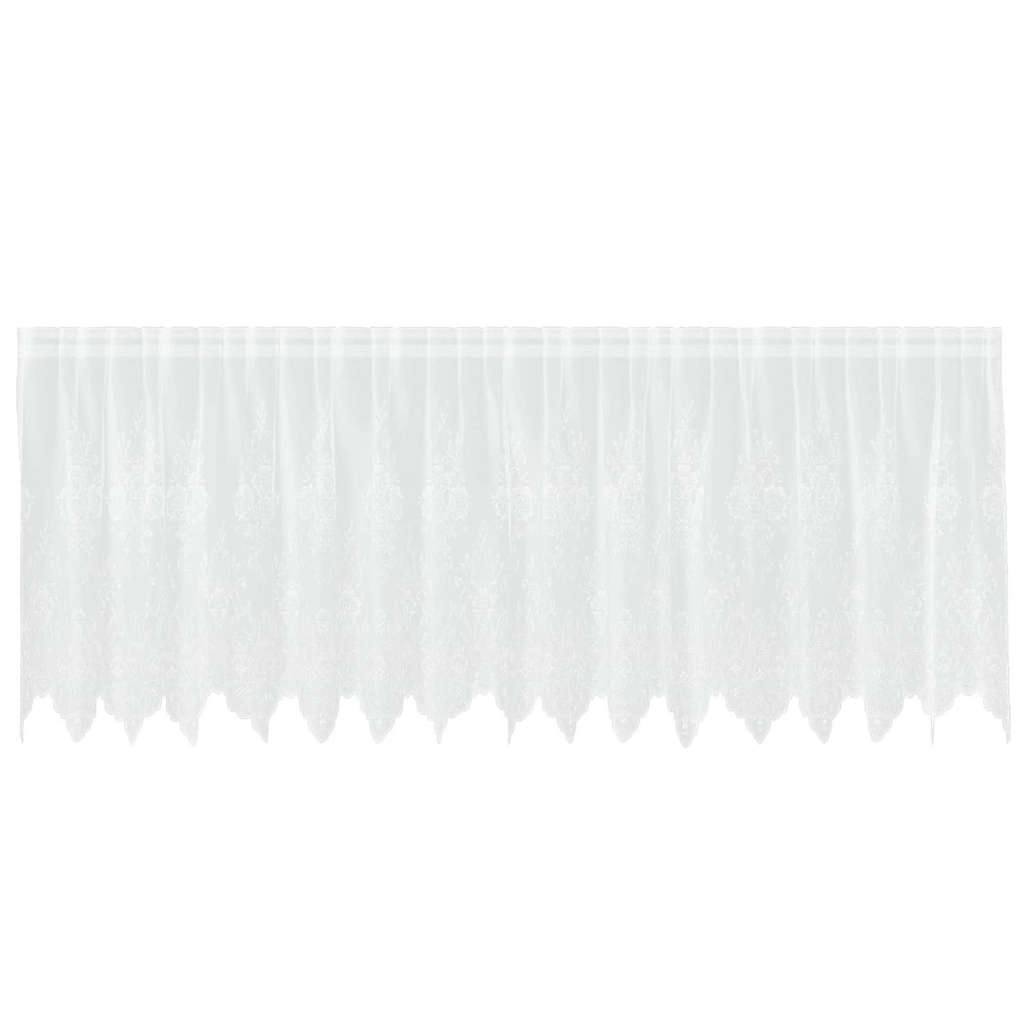 Csipkés Függöny függönyökkel Fehér 100 x 400 cm Poliészter