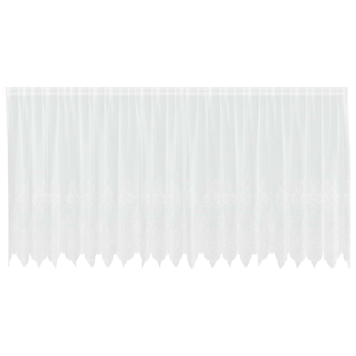 Csipkés Függöny függönyökkel Fehér 180 x 500 cm Poliészter