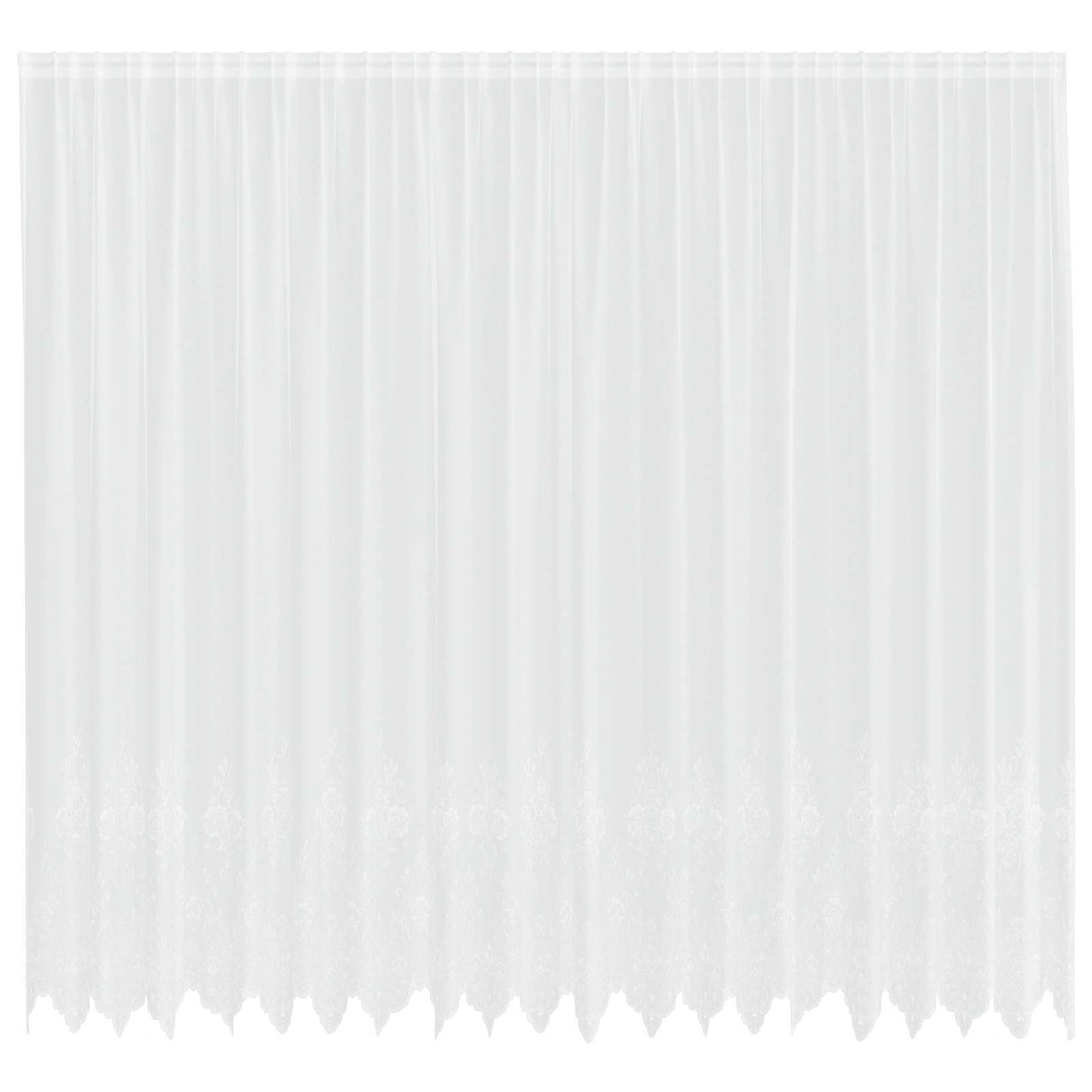 Csipkés Függöny függönyökkel Fehér 280 x 500 cm Poliészter