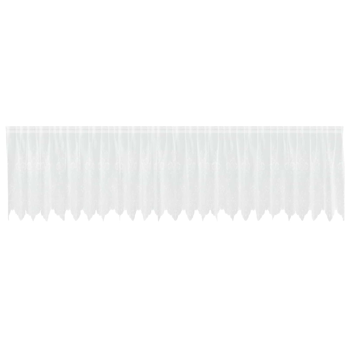 Csipkés Függöny függönyökkel Fehér 120 x 600 cm Poliészter