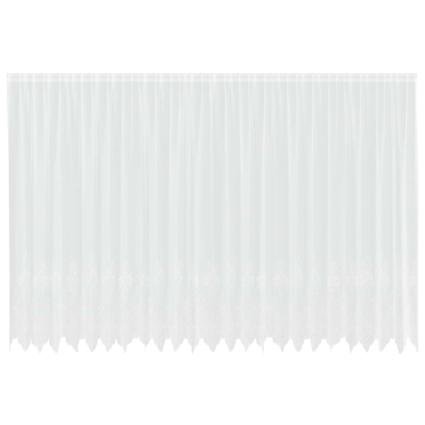 Csipkés Függöny függönyökkel Fehér 220 x 600 cm Poliészter