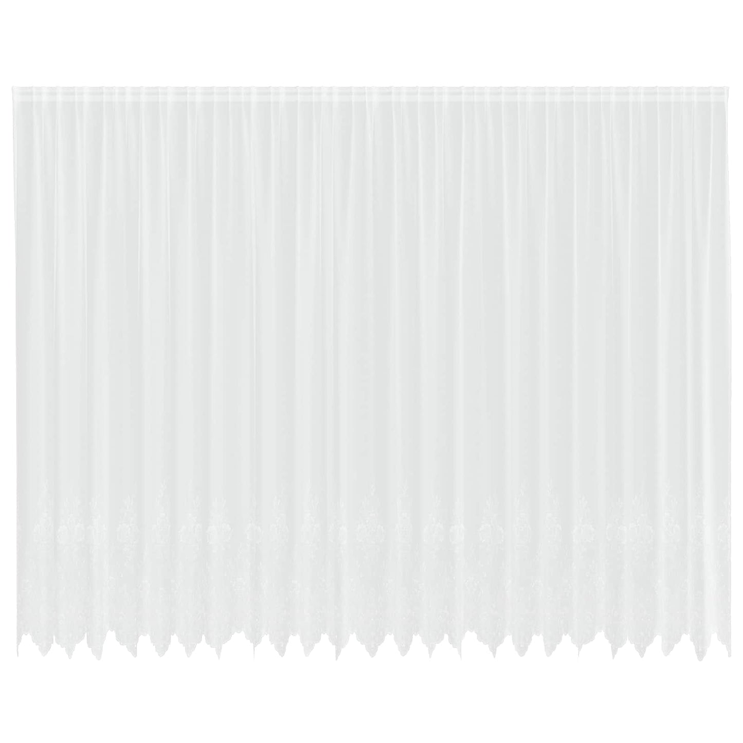 Csipkés Függöny függönyökkel Fehér 300 x 600 cm Poliészter