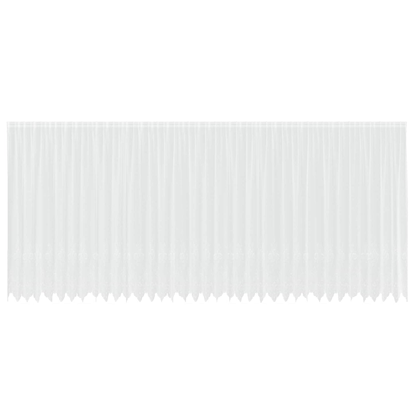 Csipkés Függöny függönyökkel Fehér 200 x 900 cm Poliészter