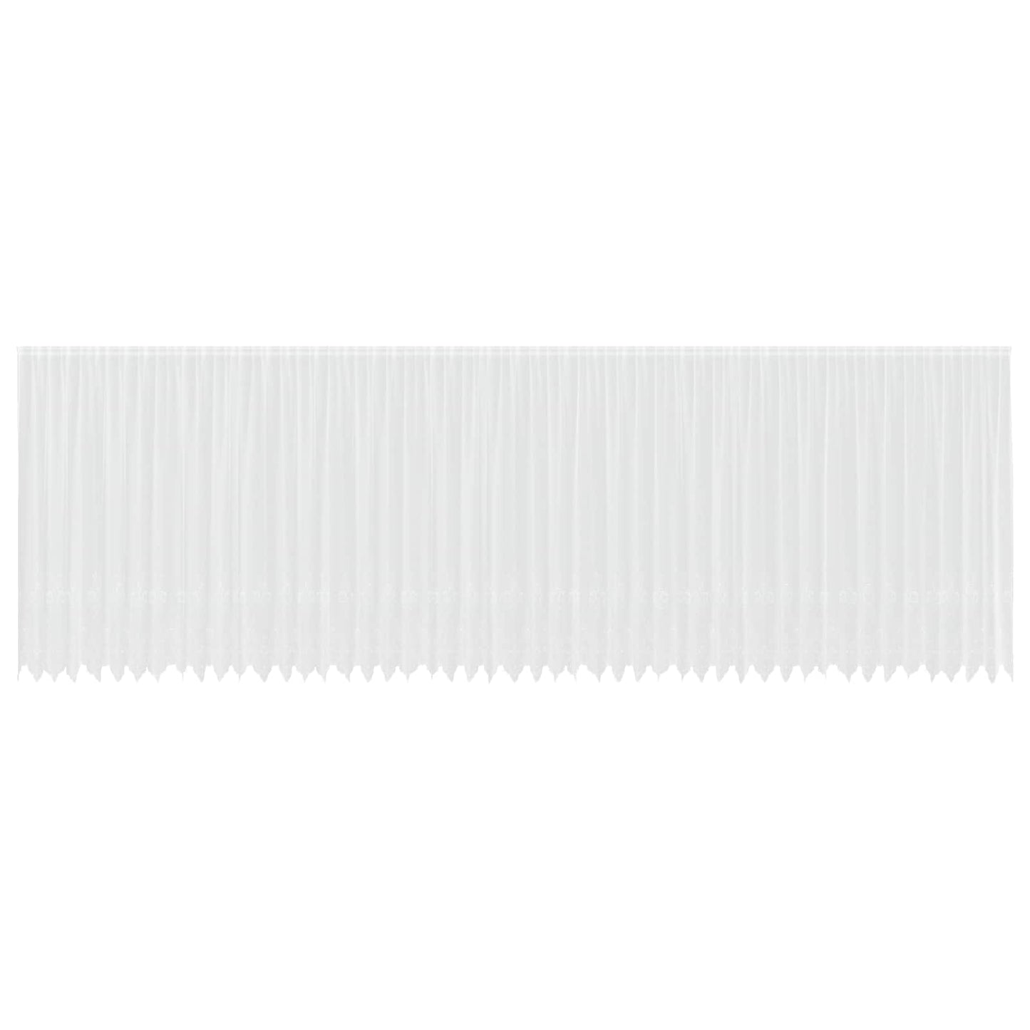 Csipkés Függöny függönyökkel Fehér 200 x 1200 cm Poliészter