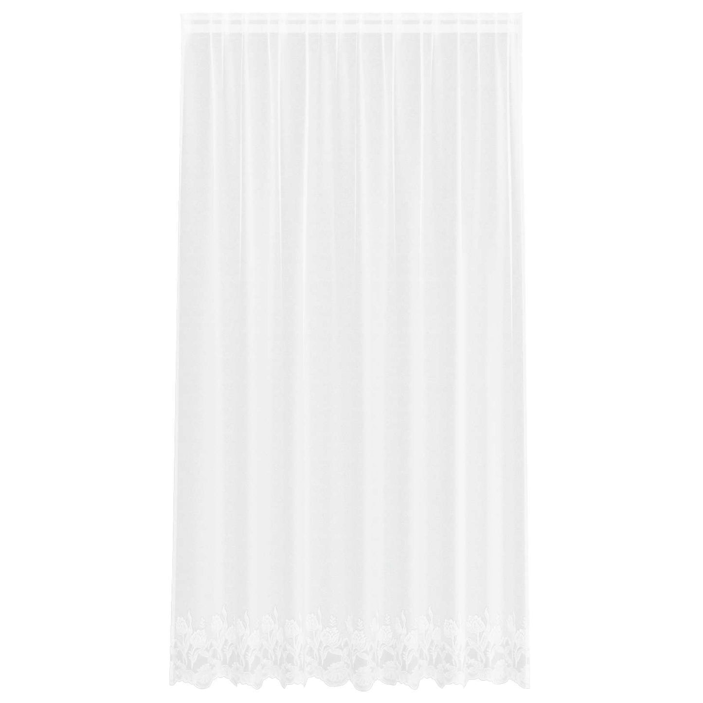 Csipkés Függöny függönyökkel Fehér 200 x 200 cm Poliészter