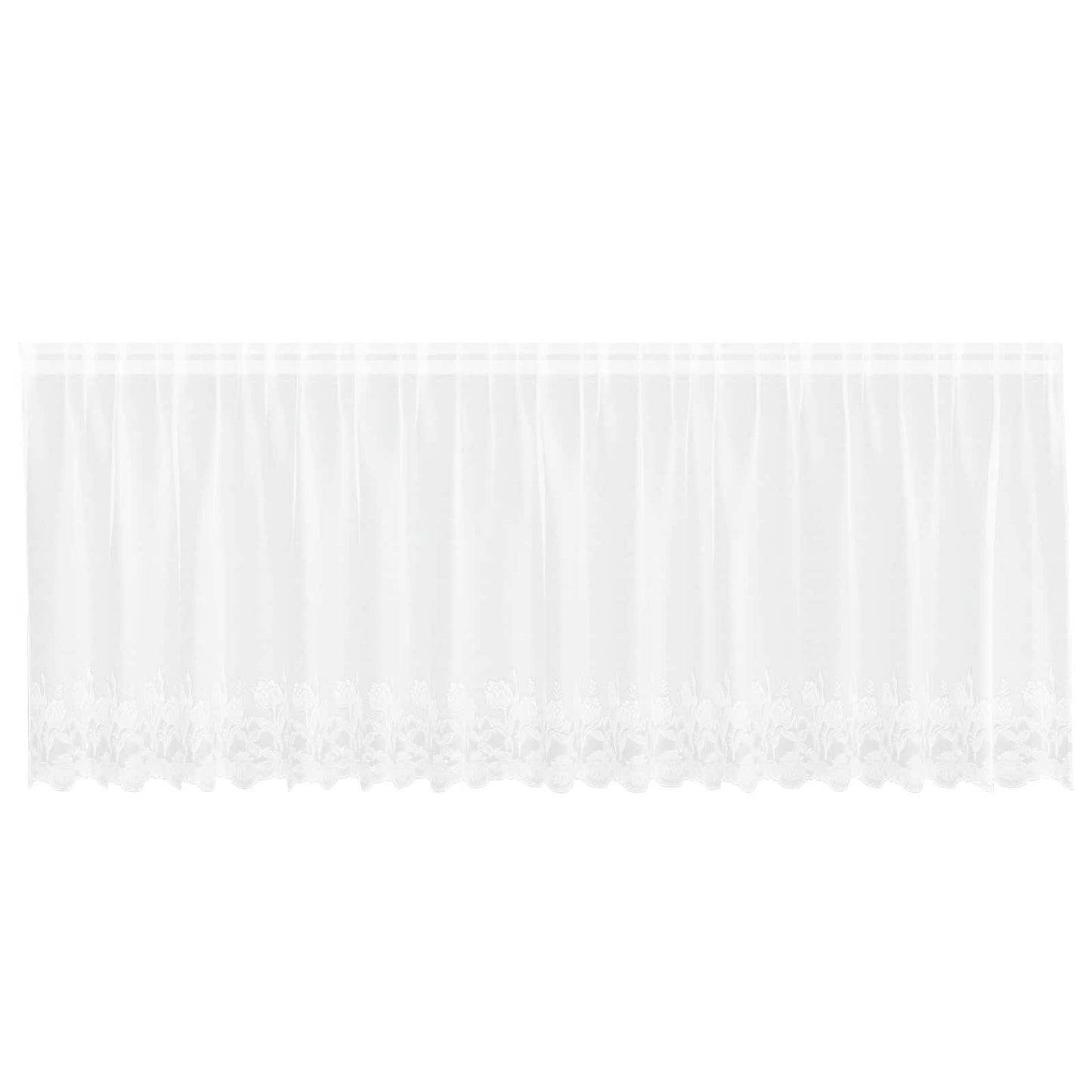 Csipkés Függöny függönyökkel Fehér 100 x 400 cm Poliészter