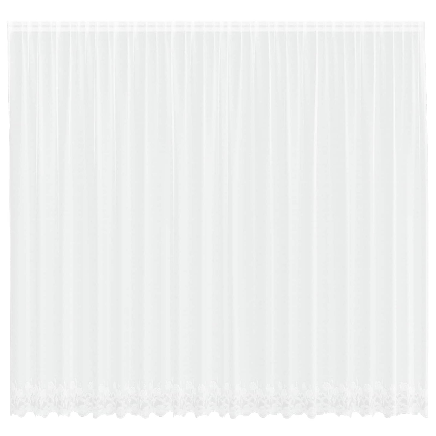 Csipkés Függöny függönyökkel Fehér 280 x 500 cm Poliészter