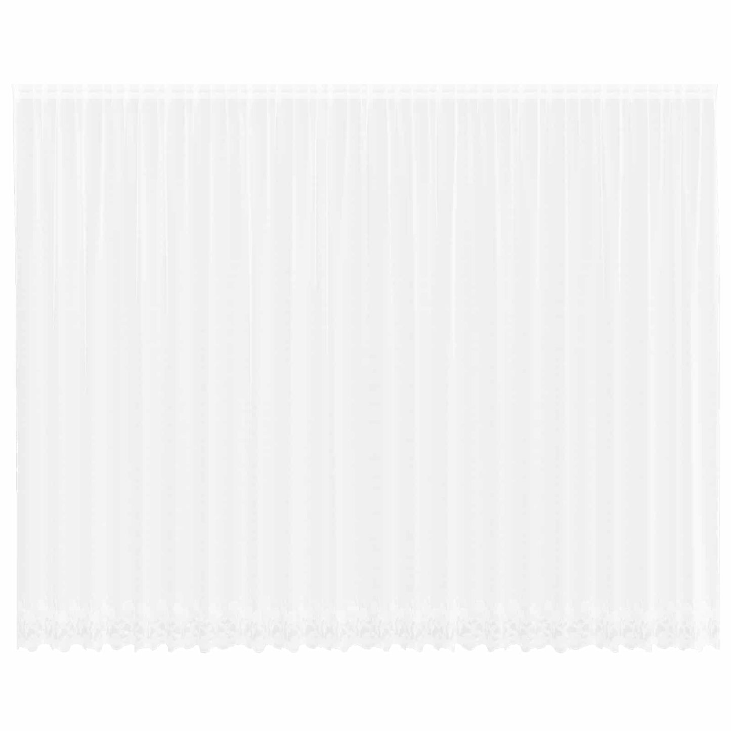 Csipkés Függöny függönyökkel Fehér 300 x 600 cm Poliészter