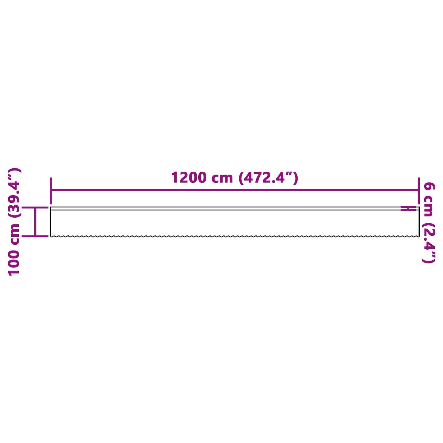 Csipkés Függöny függönyökkel Fehér 100 x 1200 cm Poliészter