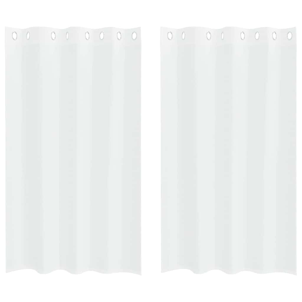 Voile Függöny 2 db Fehér 175 x 140 cm Poliészter