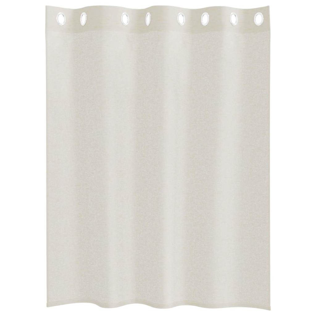 Voile Függöny függönyökkel 2 pcs Krém 140 x 140 cm Poliészter