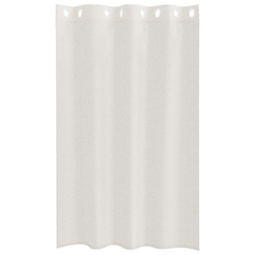 Voile Függöny 2 db Krém 175 x 140 cm Poliészter