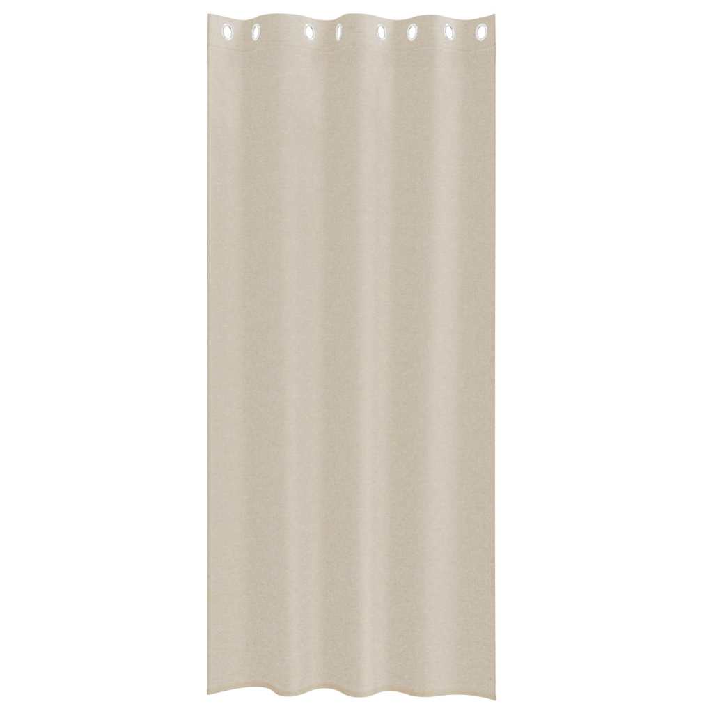 Voile Függöny 2 db Homokszín 225 x 140 cm Poliészter