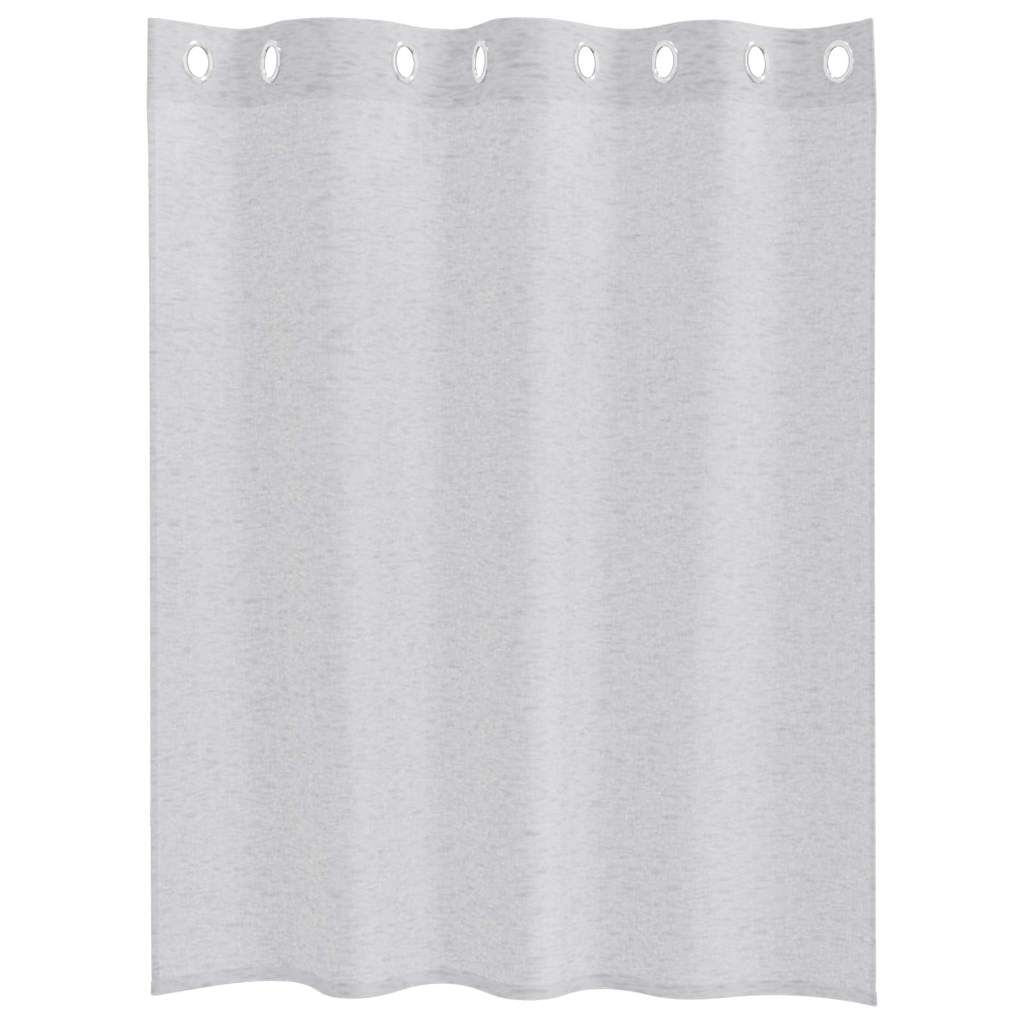 Voile Függöny 2 db Világosszürke 140 x 140 cm Poliészter
