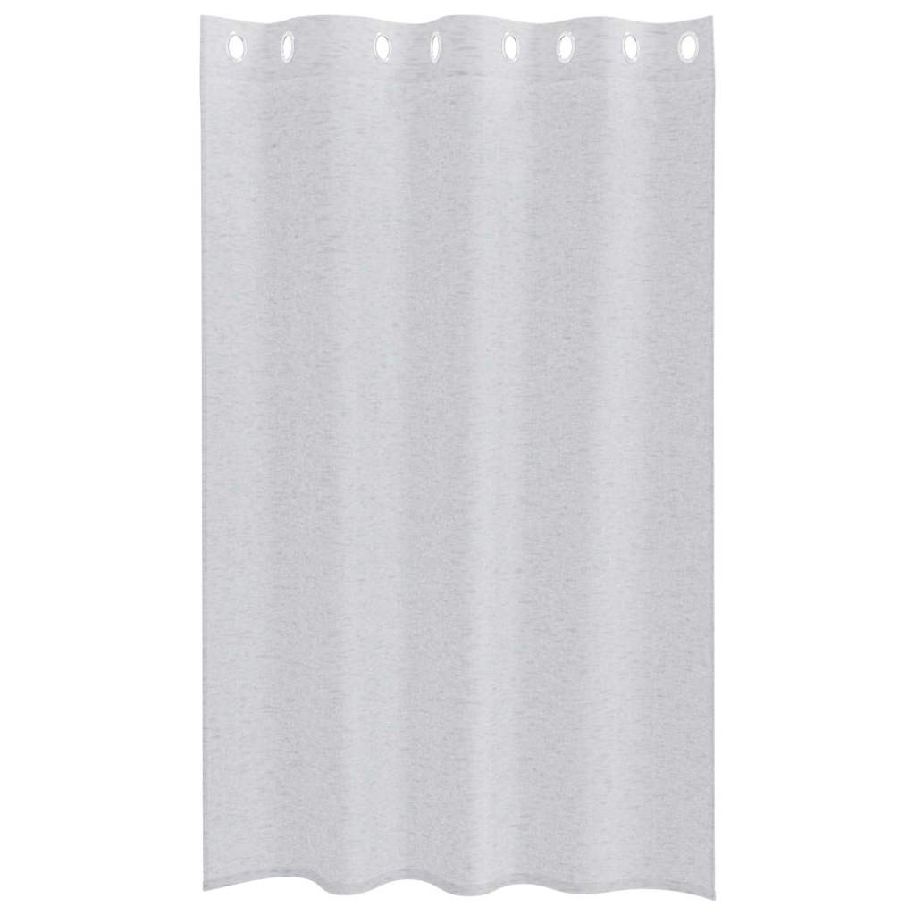 Voile Függöny 2 db Világosszürke 175 x 140 cm Poliészter