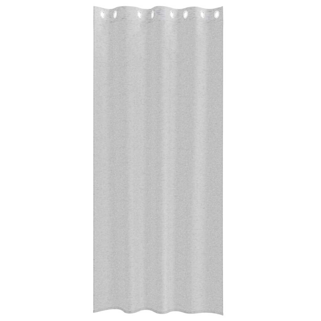 Voile Függöny 2 db Világosszürke 260 x 140 cm Poliészter